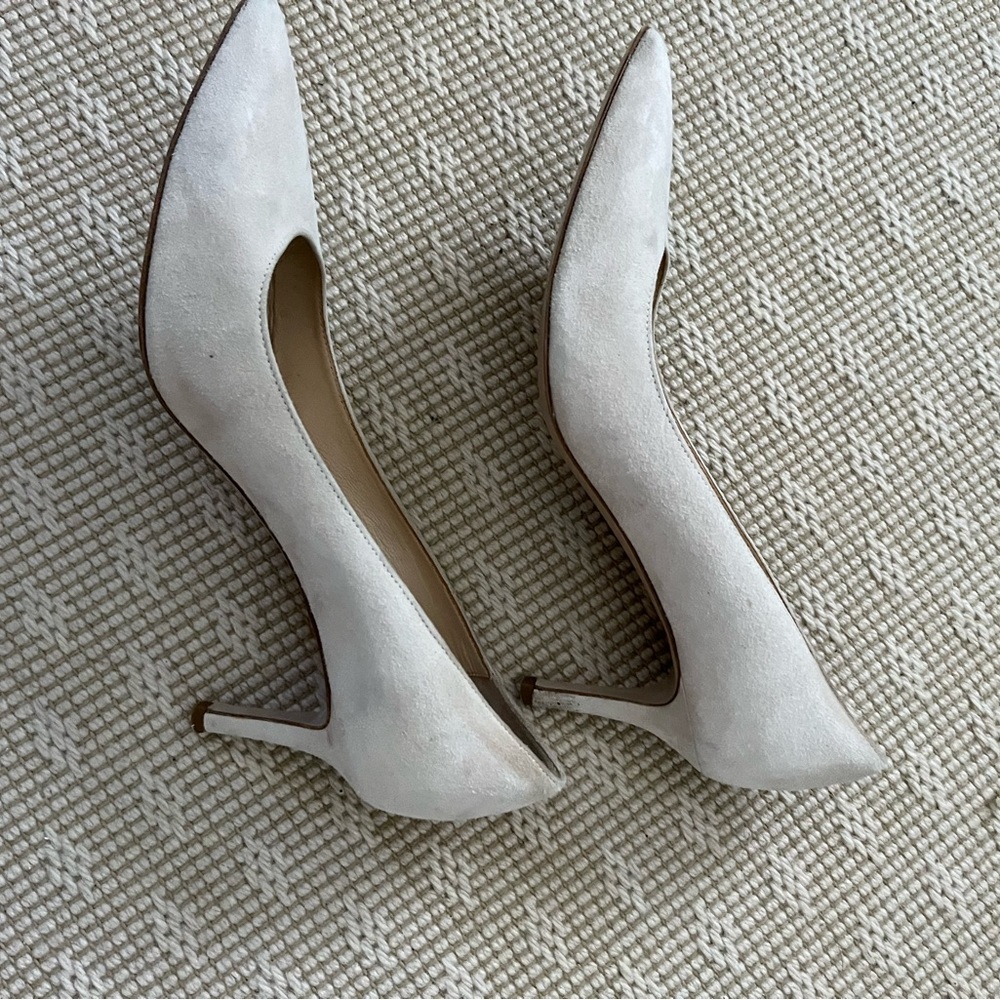 Barneys New York Suede Pointy Toe Pumps - Picture 4 of 11